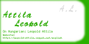 attila leopold business card